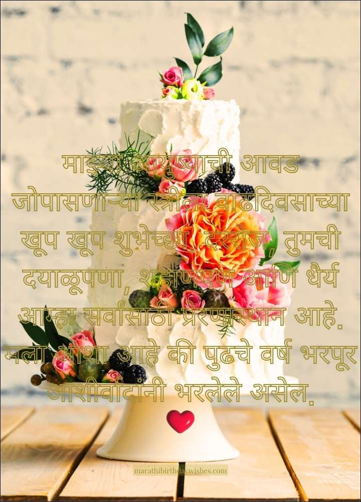 Birthday wishes for mother in law  in marathi