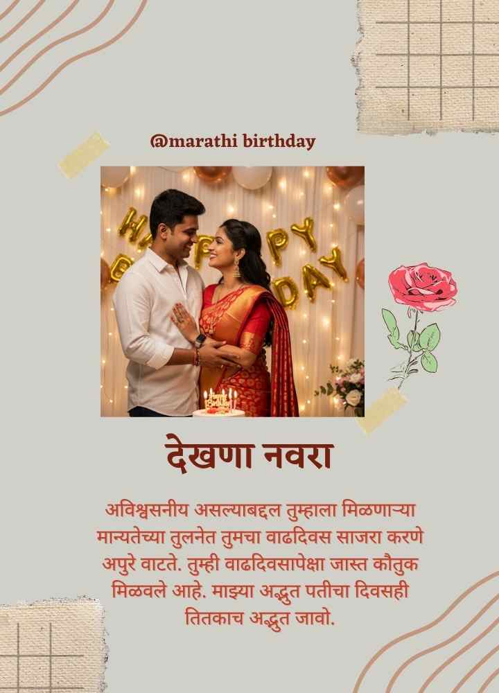 Birthday Wishes for Husband in Marathi