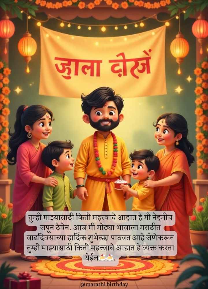 Birthday Wishes for brother in Marathi
