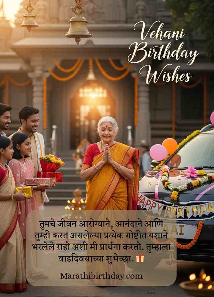 Vahini Birthday Wishes in Marathi